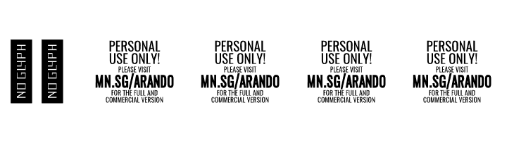 Arando Script PERSONAL USE Bold  Скачать бесплатные шрифты