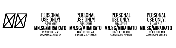 Miraikato Script PERSONAL USE Bold Italic  Скачать бесплатные шрифты