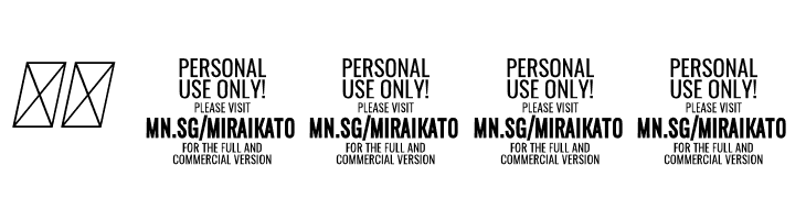 Miraikato Script PERSONAL USE Italic  Скачать бесплатные шрифты