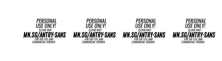 Antry Sans PERSONAL USE ONLY Italic  Скачать бесплатные шрифты