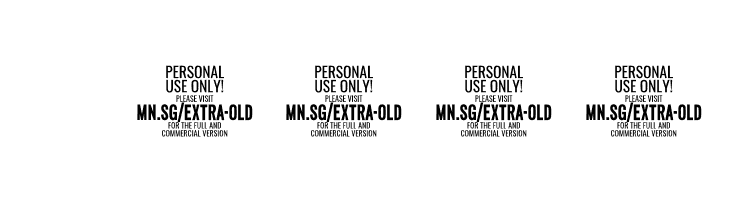 Extra Old PERSONAL USE Regular  Скачать бесплатные шрифты