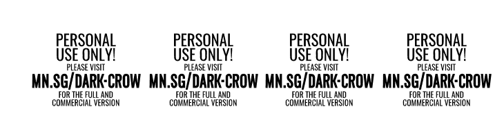 Dark Crow Italic PERSONAL USE  Скачать бесплатные шрифты