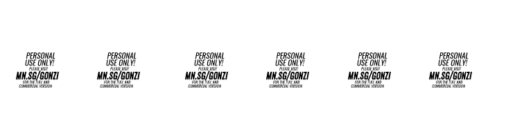Gonzi Condensed PERSONAL USE Black Italic  Скачать бесплатные шрифты
