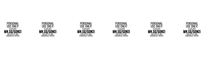 Gonzi Condensed PERSONAL USE Light  Скачать бесплатные шрифты