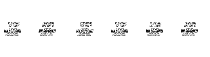 Gonzi Condensed PERSONAL USE Light Italic  Скачать бесплатные шрифты