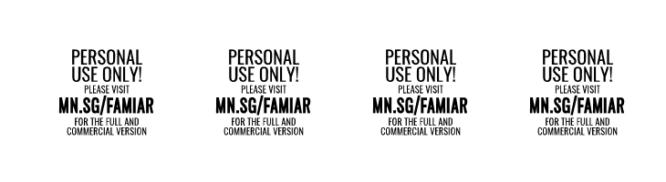 Famiar PERSONAL USE ONLY SemiBold  Скачать бесплатные шрифты