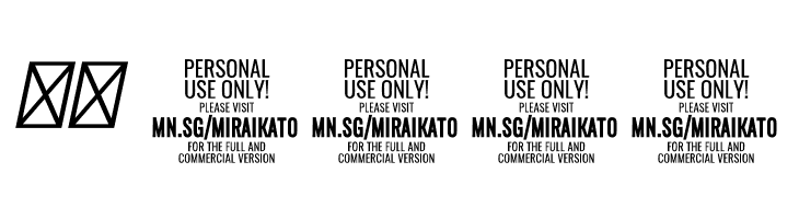 Miraikato Hand PERSONAL USE Bold Italic  Скачать бесплатные шрифты