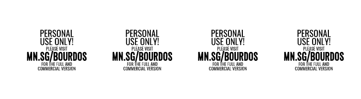 Bourdos PERSONAL USE ONLY Regular  Скачать бесплатные шрифты