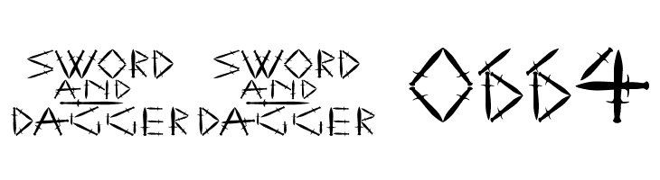 YY Sword and Dagger  Скачать бесплатные шрифты