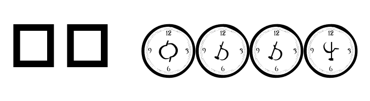 101! Clock Face  Скачать бесплатные шрифты