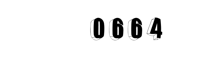 ThreeDimRightwardsRound  Скачать бесплатные шрифты