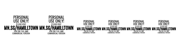 Hamilltown PERSONAL USE Regular  Скачать бесплатные шрифты