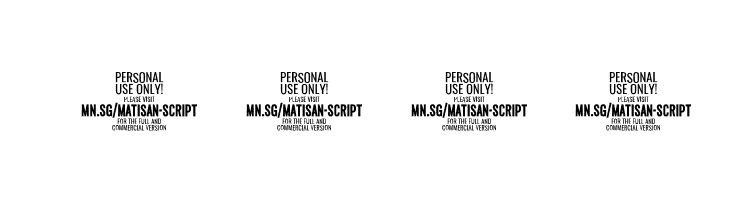 Matisan Script PERSONAL USE Regular  Скачать бесплатные шрифты