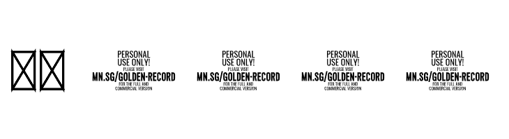 Golden Record Outl PERSONAL Regular  Скачать бесплатные шрифты