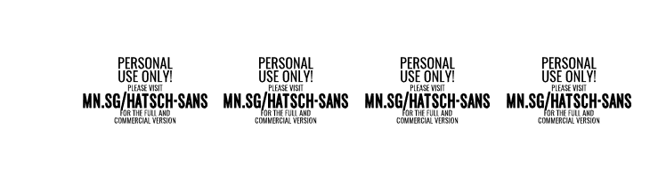 Hatsch Sans PERSONAL USE ONLY Regular  Скачать бесплатные шрифты
