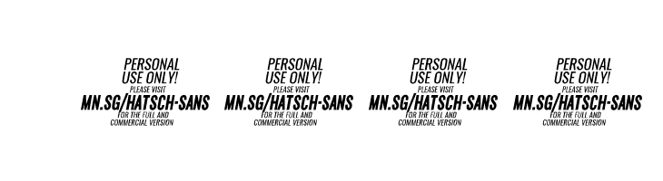Hatsch Sans PERSONAL USE ONLY Italic  Скачать бесплатные шрифты