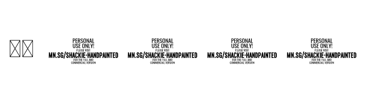 Shackie Handpainted PERSONAL Regular  Скачать бесплатные шрифты