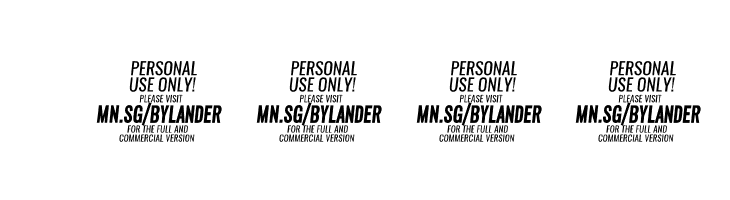 Bylander Italic PERSONAL USE Regular  Скачать бесплатные шрифты