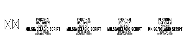 Delagio Script PERSONAL USE Regular  Скачать бесплатные шрифты