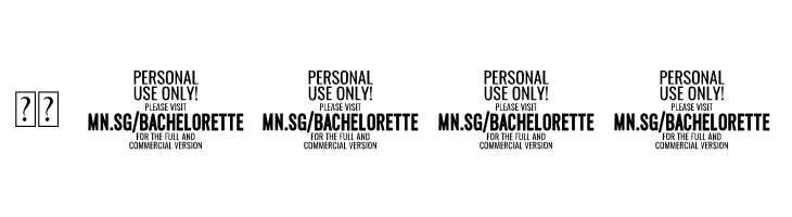 Bachelorette PERSONAL USE ONLY Regular  Скачать бесплатные шрифты