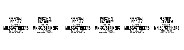 Strikers Connect PERSONAL Regular  Скачать бесплатные шрифты