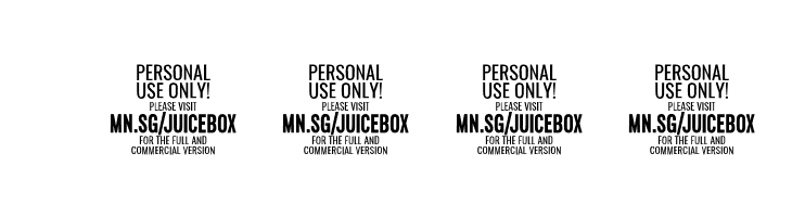 Juicebox Script PERSONAL USE Regular  Скачать бесплатные шрифты