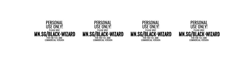 Black Wizard PERSONAL Regular  Скачать бесплатные шрифты