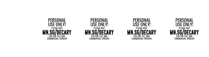 Decary Sans Bold PERSONAL USE Regular  Скачать бесплатные шрифты