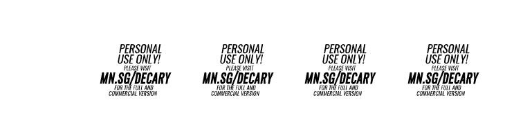 Decary Sans BoldIt PERSONAL USE Regular  Скачать бесплатные шрифты