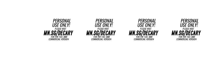 Decary Sans It PERSONAL USE Regular  Скачать бесплатные шрифты