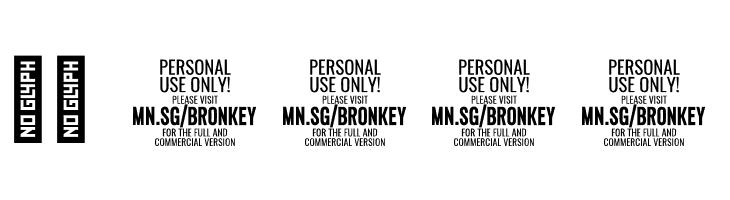 Bronkey PERSONAL USE ONLY Regular  Скачать бесплатные шрифты