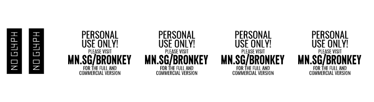 Bronkey PERSONAL USE ONLY Bold  Скачать бесплатные шрифты