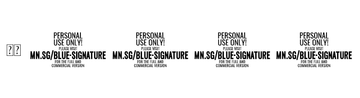 Blue Signature PERSONAL USE Regular  Скачать бесплатные шрифты
