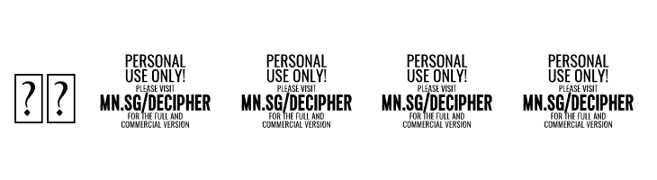 Decipher PERSONAL USE Regular  Скачать бесплатные шрифты