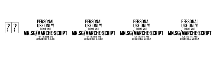 Marche Script PERSONAL USE Regular  Скачать бесплатные шрифты