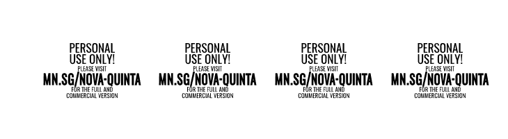 Nova Quinta PERSONAL USE Regular  Скачать бесплатные шрифты