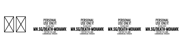 Death Mohawk PERSONAL USE Regular  Скачать бесплатные шрифты