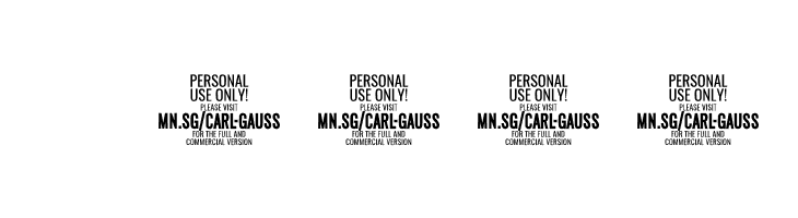 Carl Gauss PERSONAL USE ONLY Regular  Скачать бесплатные шрифты
