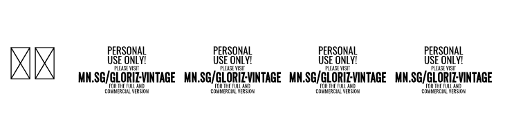 Gloriz Vintage PERSONAL USE Regular  Скачать бесплатные шрифты