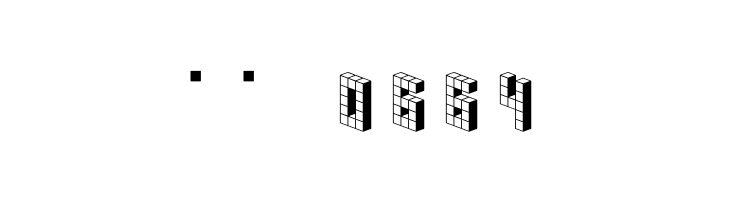 DemonCubicBlockFont Shade  Скачать бесплатные шрифты