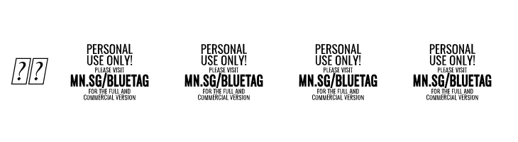 Bluetag PERSONAL USE Regular  Скачать бесплатные шрифты