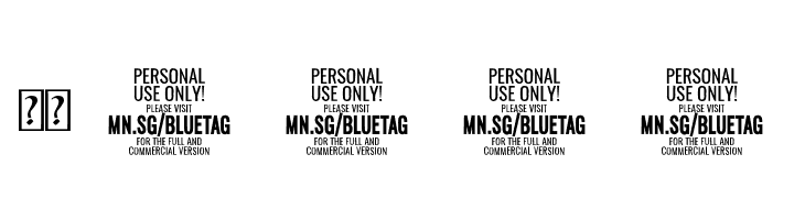 Bluetag PERSONAL USE Bold Italic  Скачать бесплатные шрифты