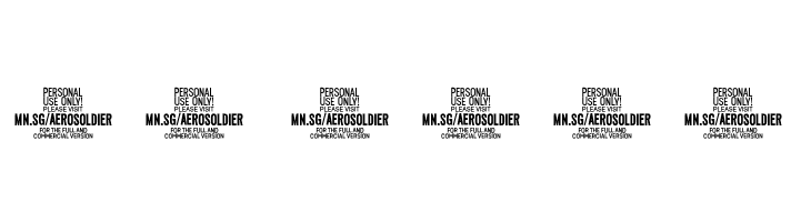 Aerosoldier Spray PERSONAL USE Regular  Скачать бесплатные шрифты