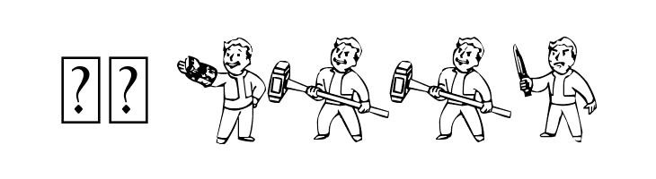 Pip Boy Weapons Dingbats  Скачать бесплатные шрифты