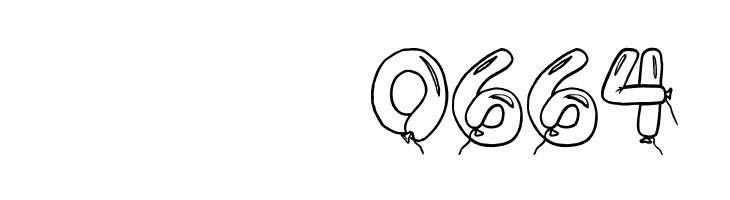 BalloonDigits  Скачать бесплатные шрифты