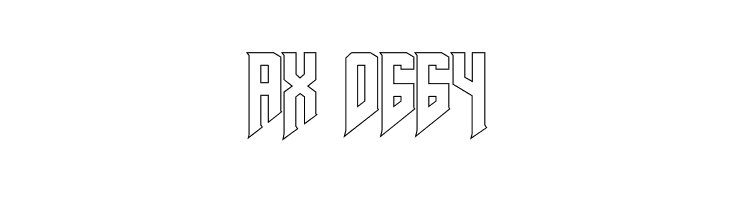 AmazDooMLeftOutline  Скачать бесплатные шрифты