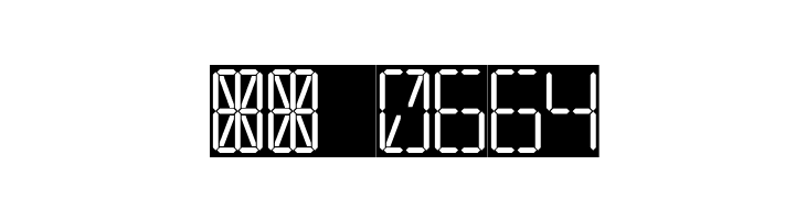 7 SEGMENTAL DIGITAL DISPLAY  Скачать бесплатные шрифты