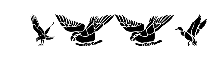 HFF Bird Stencil  Скачать бесплатные шрифты
