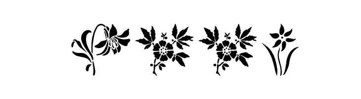 HFF Floral Stencil  Скачать бесплатные шрифты