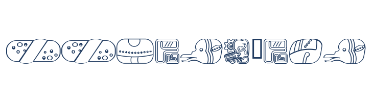 mayan glyphs outline Regular font — Lorem ipsum body text preview